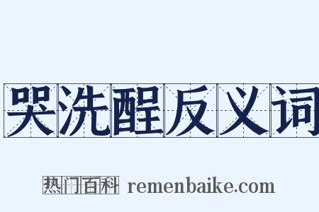 哭洗酲反义词是什么意思的图片